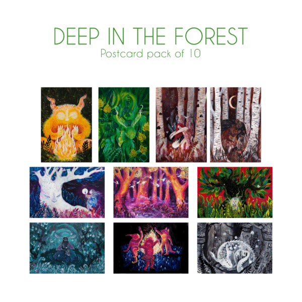 Postcard Set "Deep in the Forest"